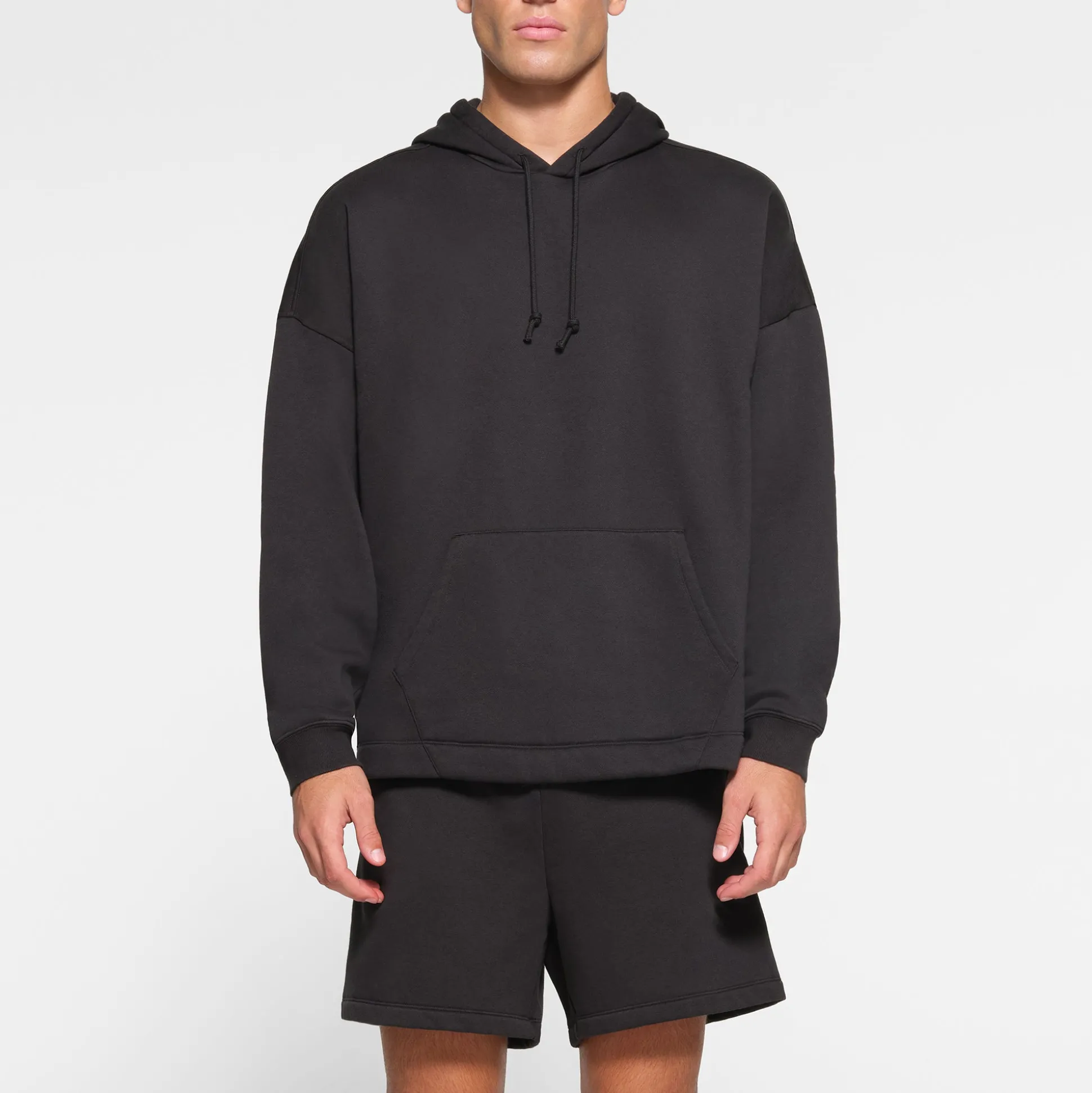 FLEECE LOUNGE MENS OVERSIZED HOODIE | WASHED ONYX
