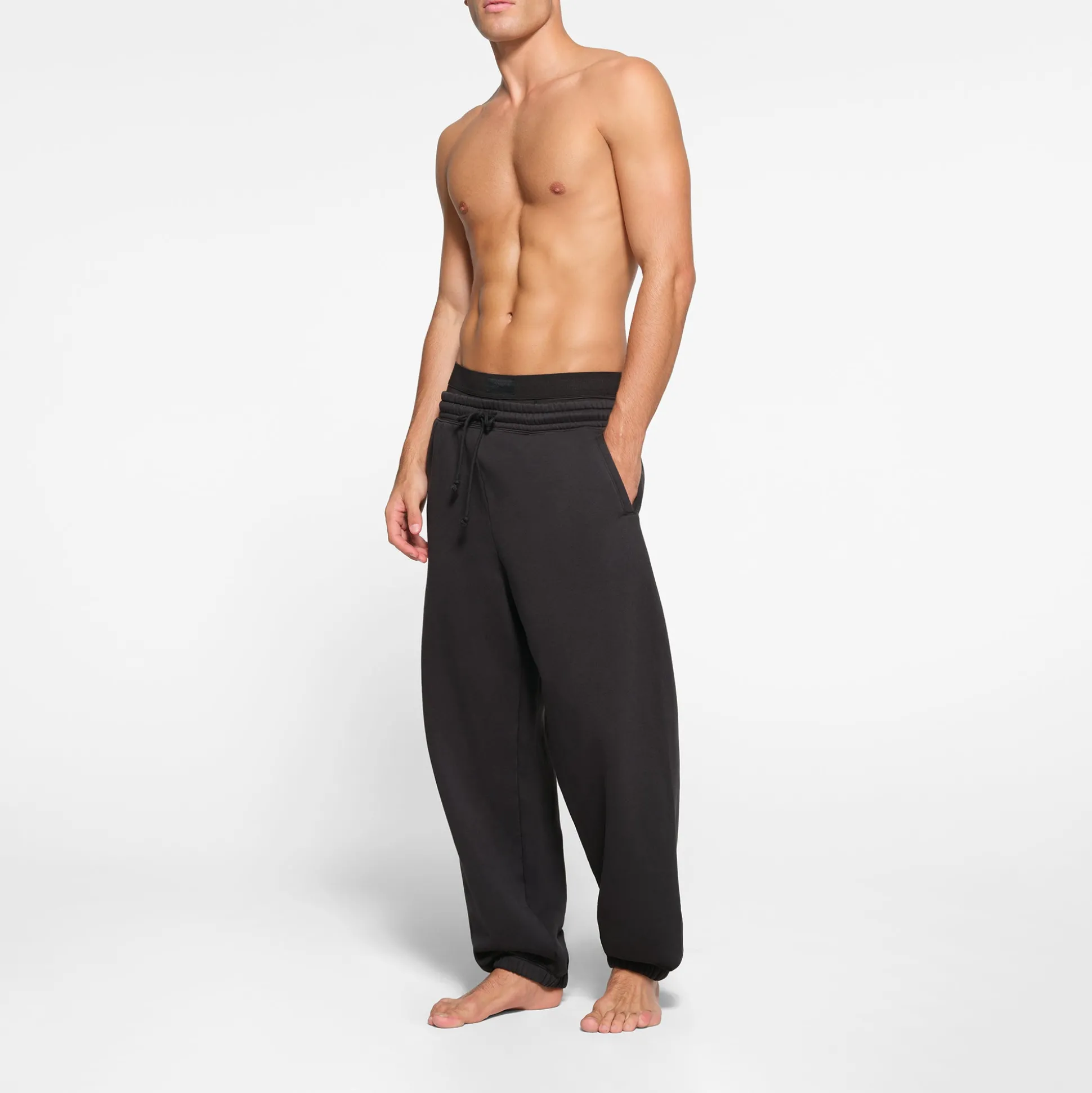 FLEECE LOUNGE MENS OVERSIZED JOGGER | WASHED ONYX