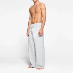 FLEECE LOUNGE MENS OVERSIZED STRAIGHT LEG PANT | LIGHT HEATHER GREY
