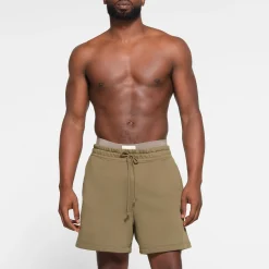 FLEECE LOUNGE MENS RELAXED SHORT | ARMY