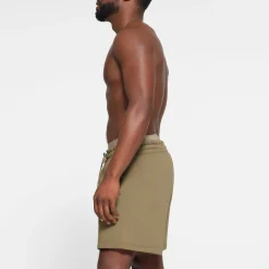 FLEECE LOUNGE MENS RELAXED SHORT | ARMY