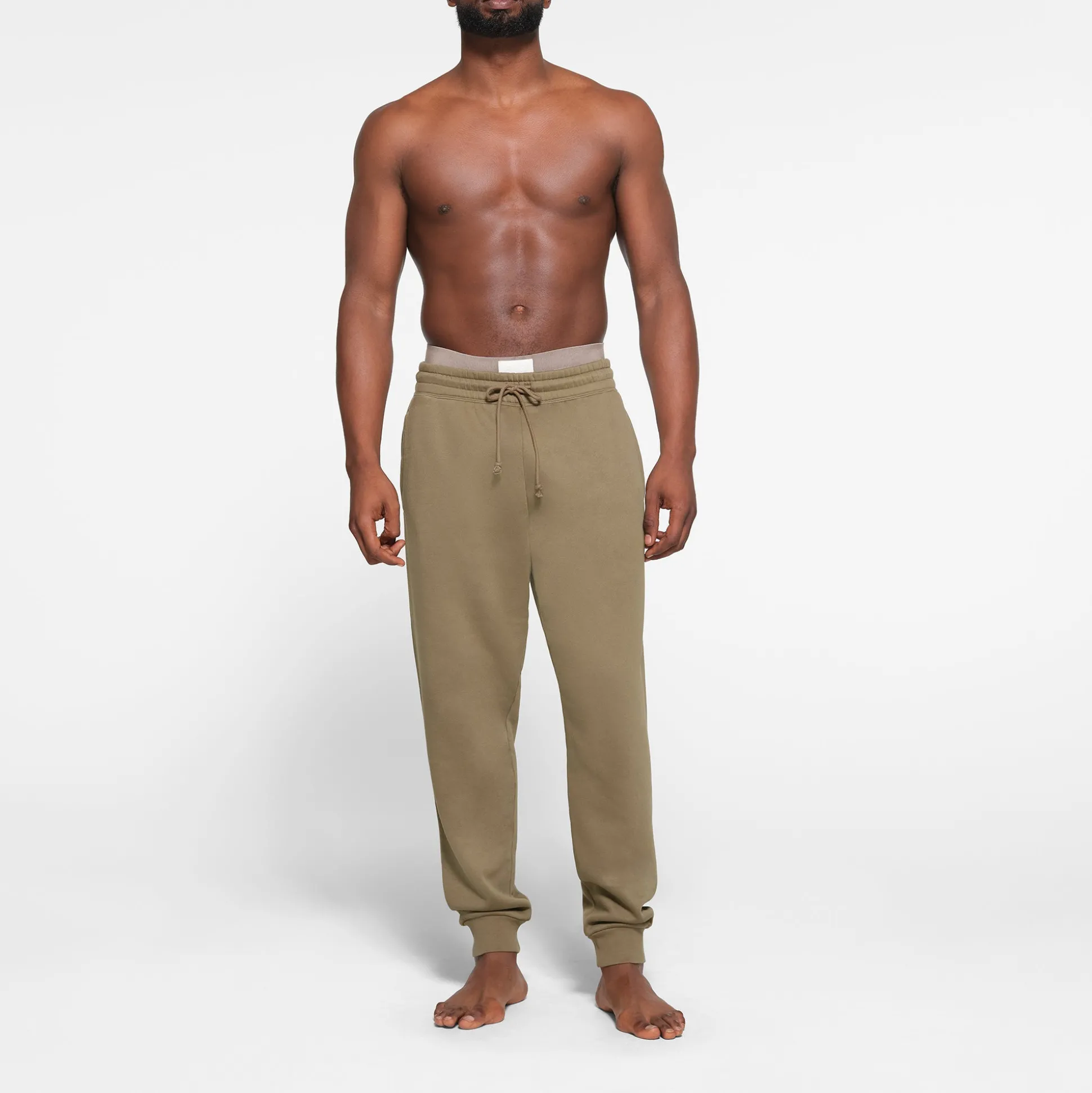 FLEECE LOUNGE MENS TAPERED JOGGER | ARMY