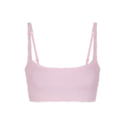 FUZZY KNITS SCOOP BRALETTE | BABY PINK