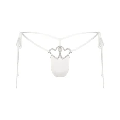 JELLY SHEER TIE SIDE CHARM THONG | MARBLE