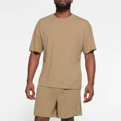 JERSEY LOUNGE MENS OVERSIZED T-SHIRT | KHAKI