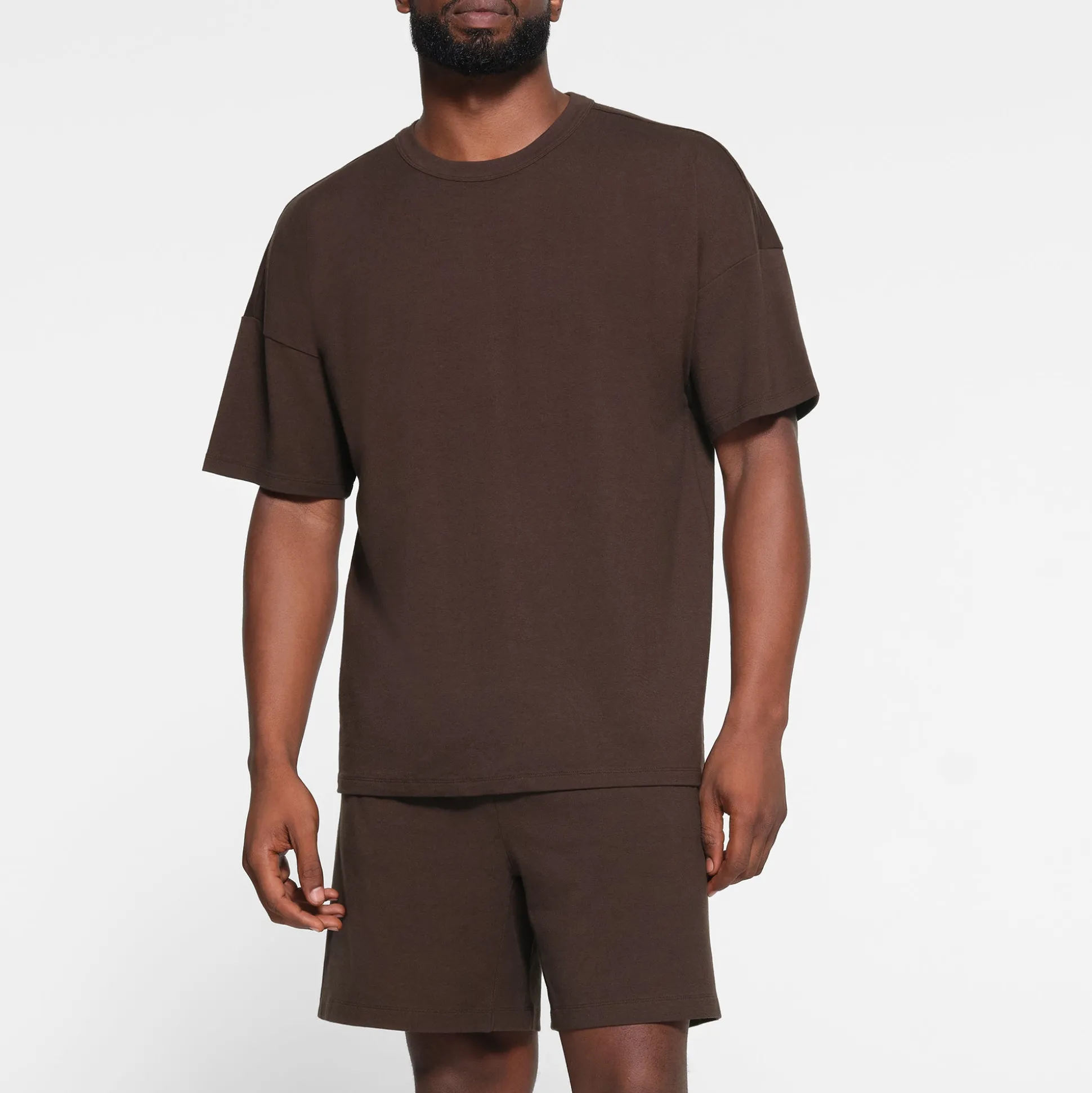 JERSEY LOUNGE MENS OVERSIZED T-SHIRT | ESPRESSO
