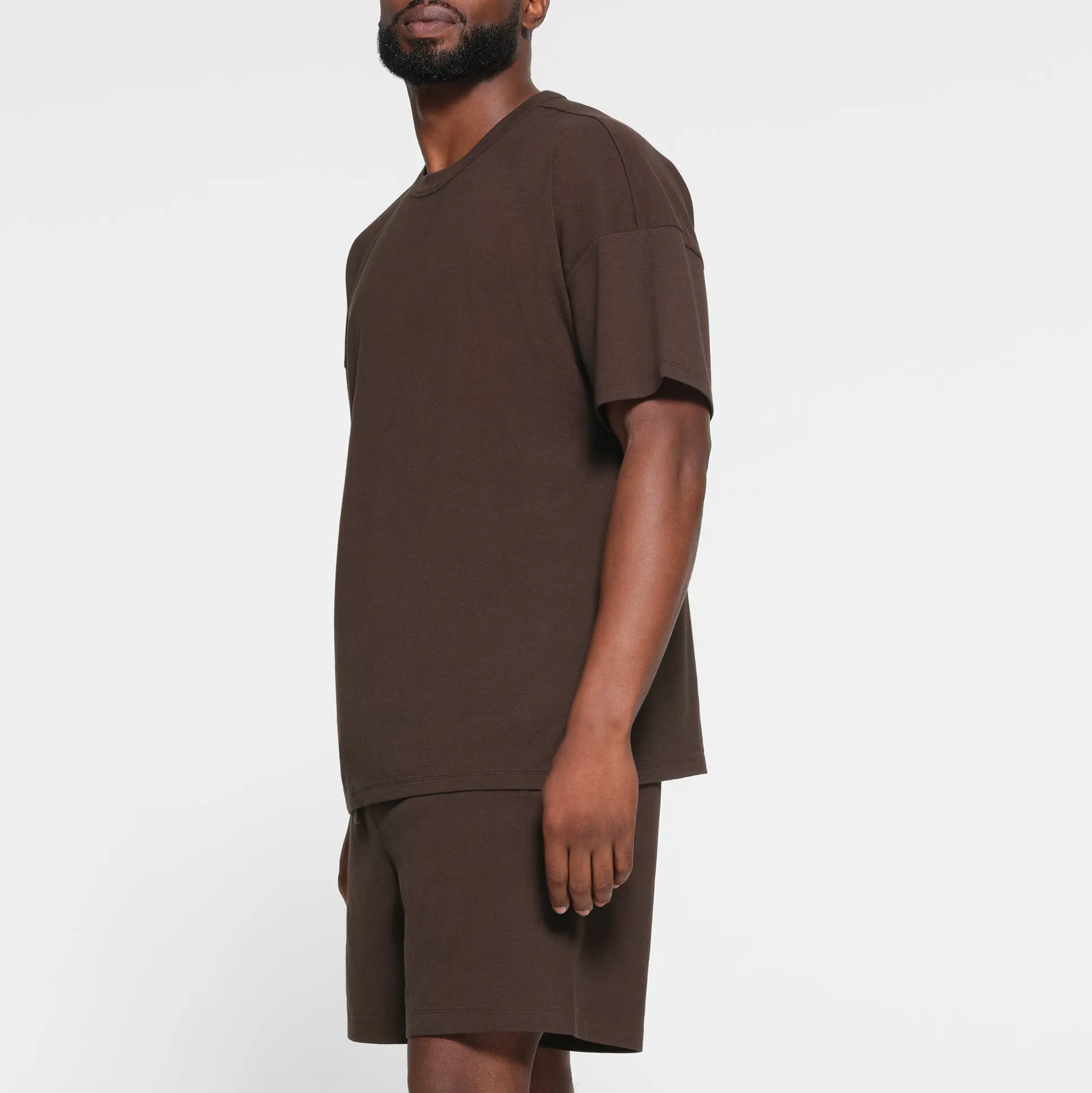 JERSEY LOUNGE MENS OVERSIZED T-SHIRT | ESPRESSO