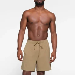 JERSEY LOUNGE MENS RELAXED SHORT | KHAKI