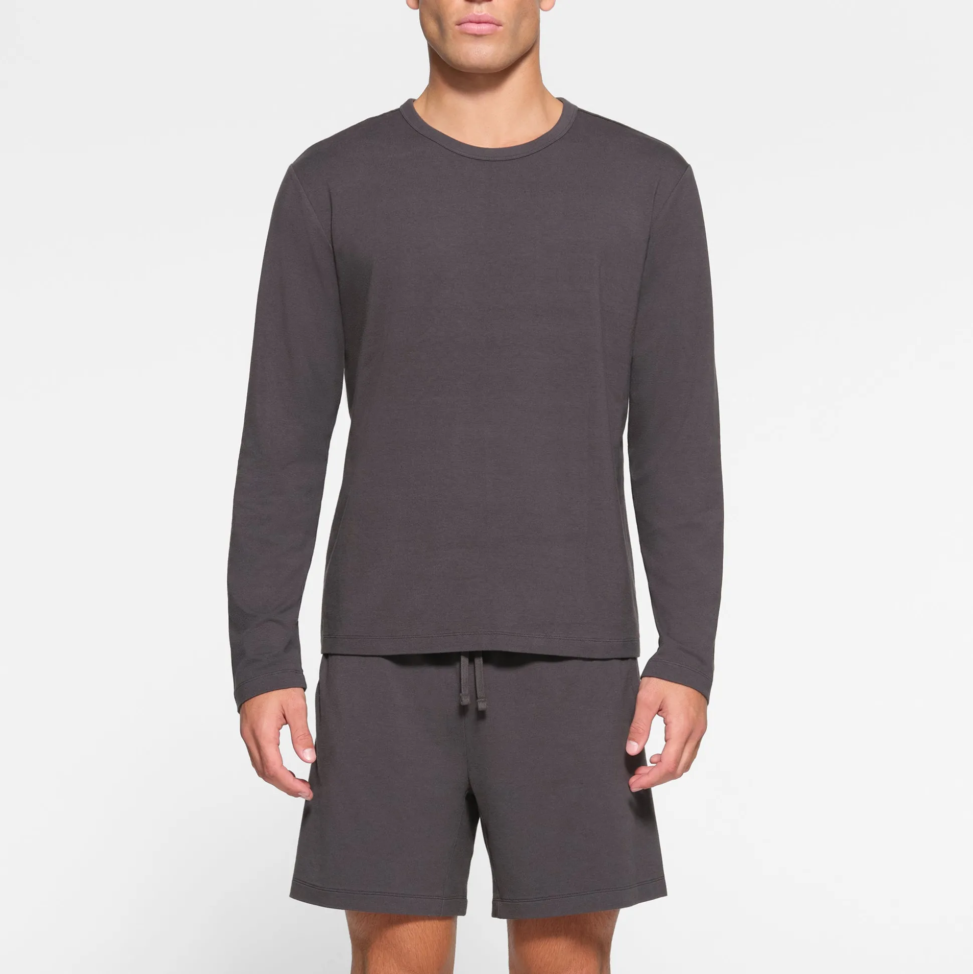 JERSEY LOUNGE MENS RELAXED LONG SLEEVE T-SHIRT | ASH