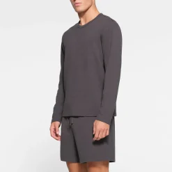 JERSEY LOUNGE MENS RELAXED LONG SLEEVE T-SHIRT | ASH