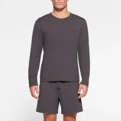 JERSEY LOUNGE MENS RELAXED LONG SLEEVE T-SHIRT | ASH
