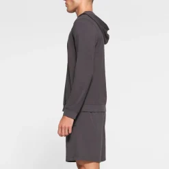 JERSEY LOUNGE MENS ZIP UP HOODIE | ASH