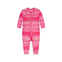 LOGO PLUSH POINTELLE BABY ONESIE | RED FAIR ISLE