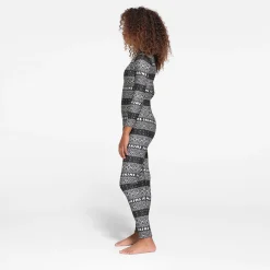 LOGO PLUSH POINTELLE KIDS LONG SLEEVE SET | ONYX FAIR ISLE