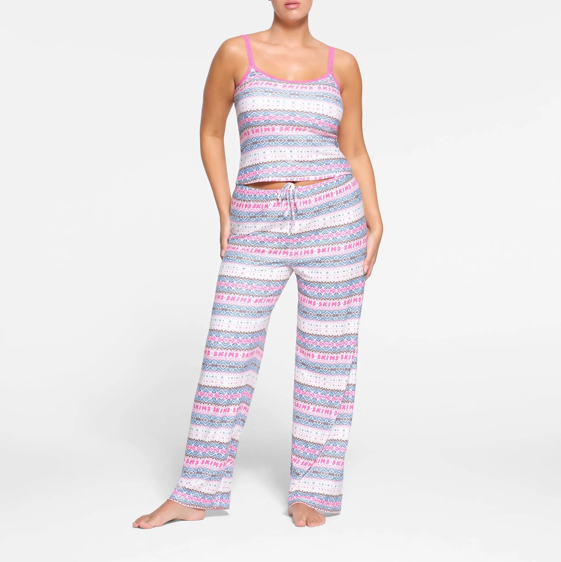 LOGO PLUSH POINTELLE SCOOP TANK | OPAL FAIR ISLE