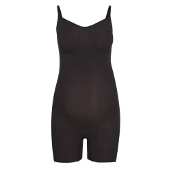 MATERNITY SCULPTING BODYSUIT MID THIGH | ONYX