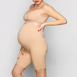 MATERNITY SCULPTING SHORT MID THIGH | CLAY