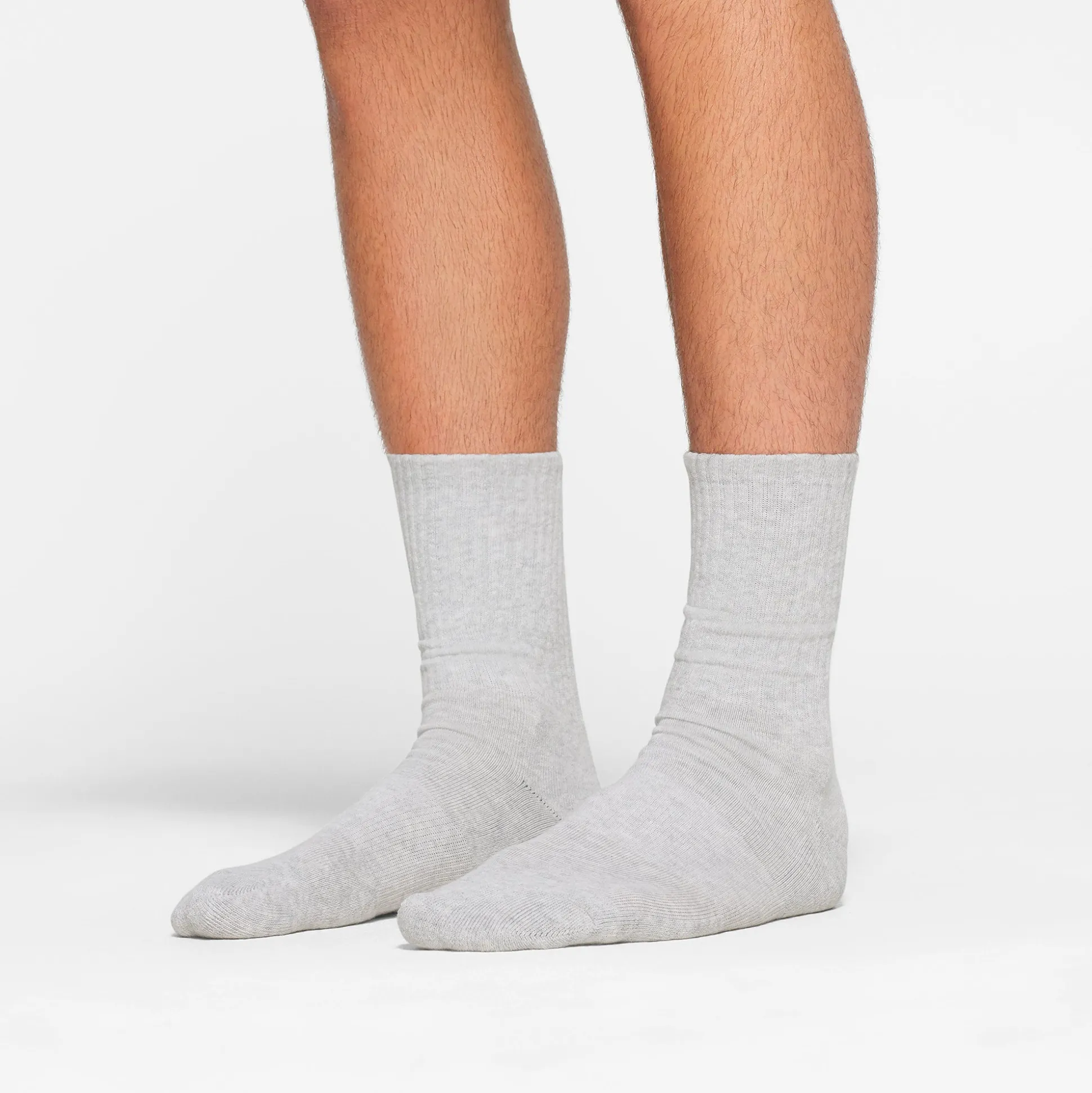 MENS TUBE CREW SOCK 3-PACK | LIGHT HEATHER GREY