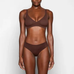 NAKED PLUNGE BRALETTE | COCOA