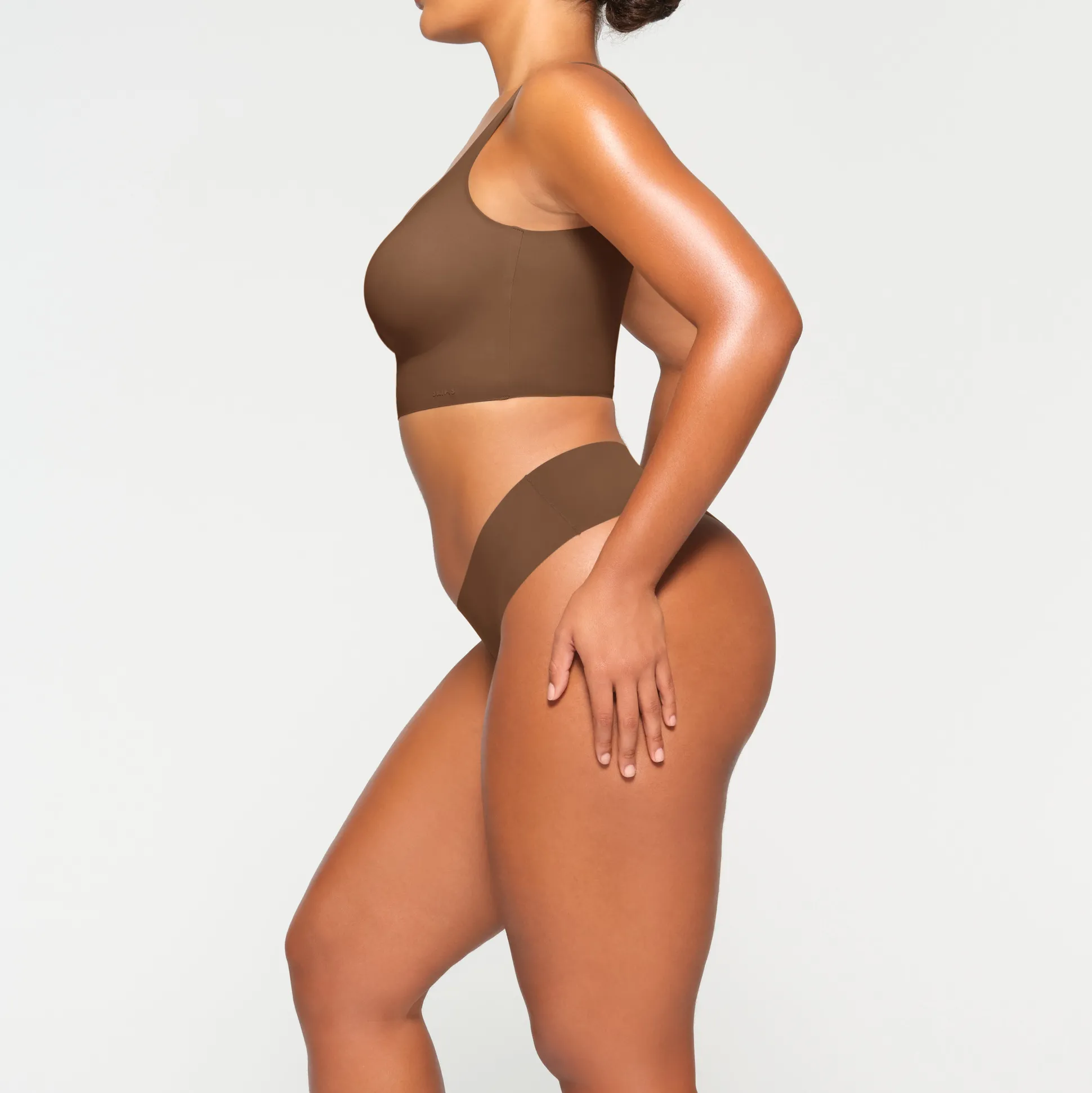 NAKED PLUNGE LONGLINE BRALETTE | JASPER