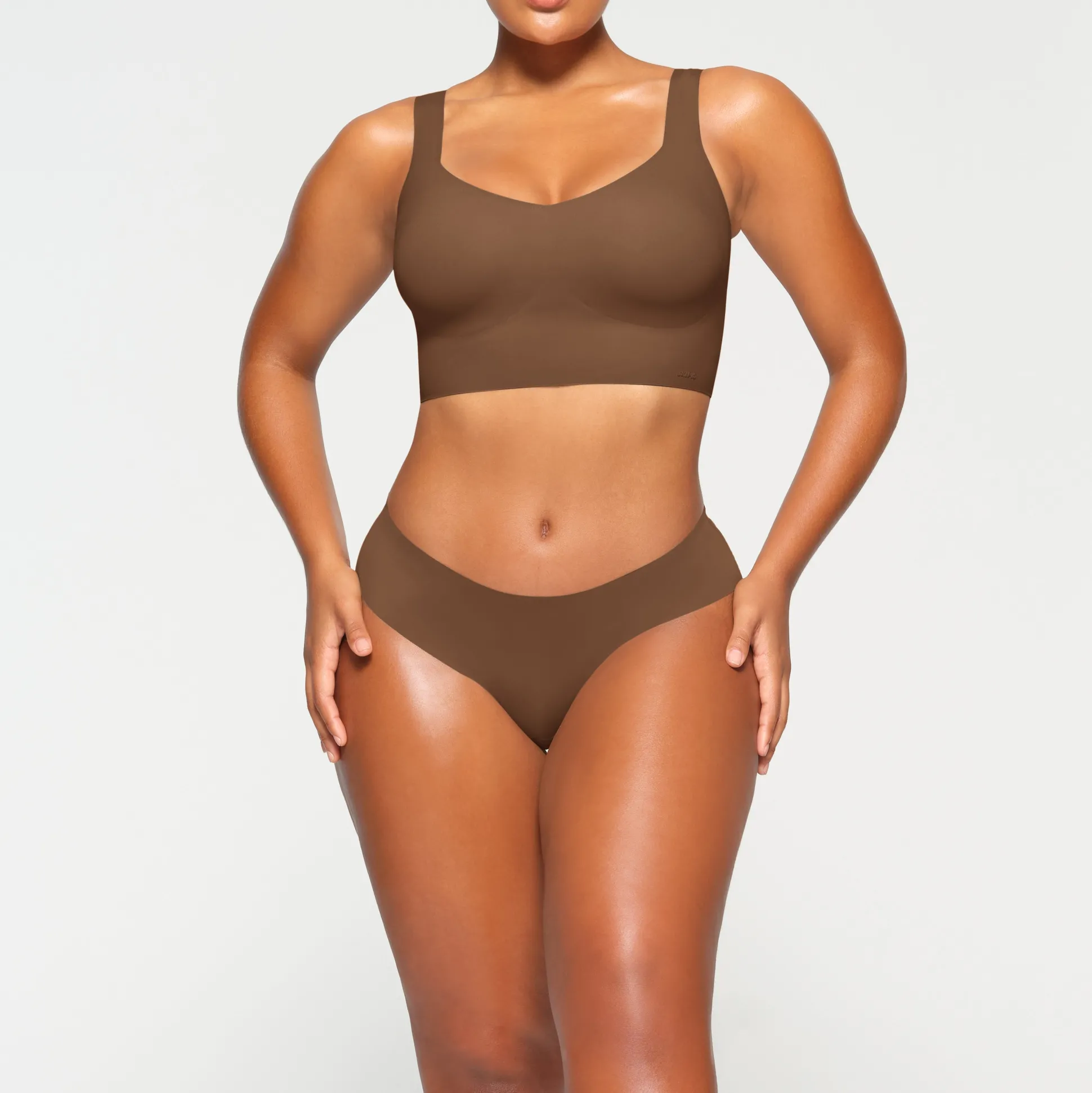 NAKED PLUNGE LONGLINE BRALETTE | JASPER