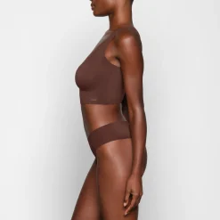 NAKED PLUNGE LONGLINE BRALETTE | COCOA
