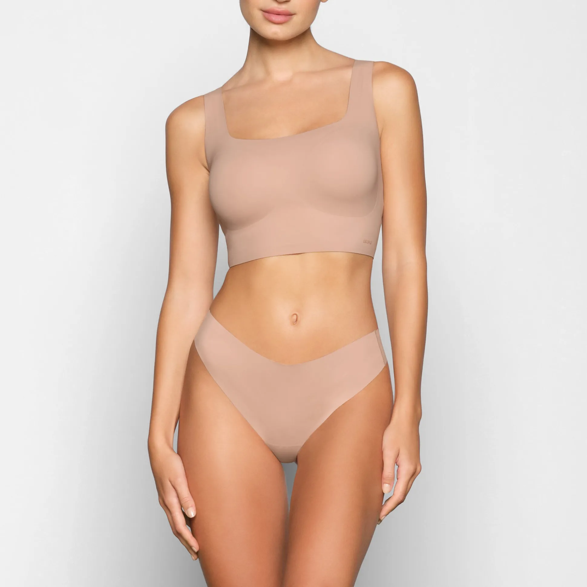 NAKED SCOOP LONGLINE BRALETTE | CLAY