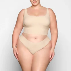 NAKED SCOOP LONGLINE BRALETTE | SAND