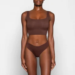 NAKED SCOOP LONGLINE BRALETTE | COCOA