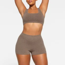 OUTDOOR RHINESTONE SHORT SHORT | DESERT
