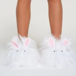 PLUSH BUNNY SLIPPER | MARBLE