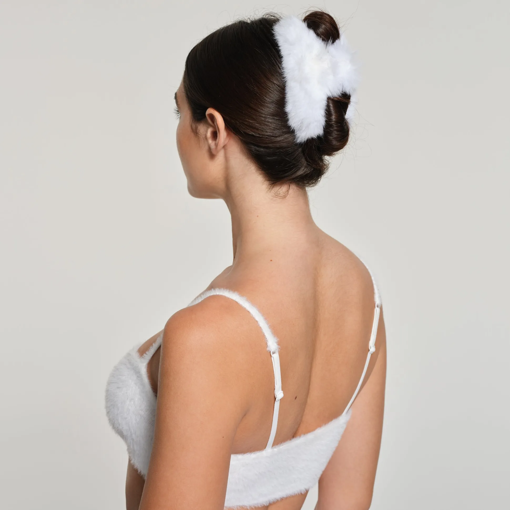 PLUSH HAIR CLIP | MARBLE