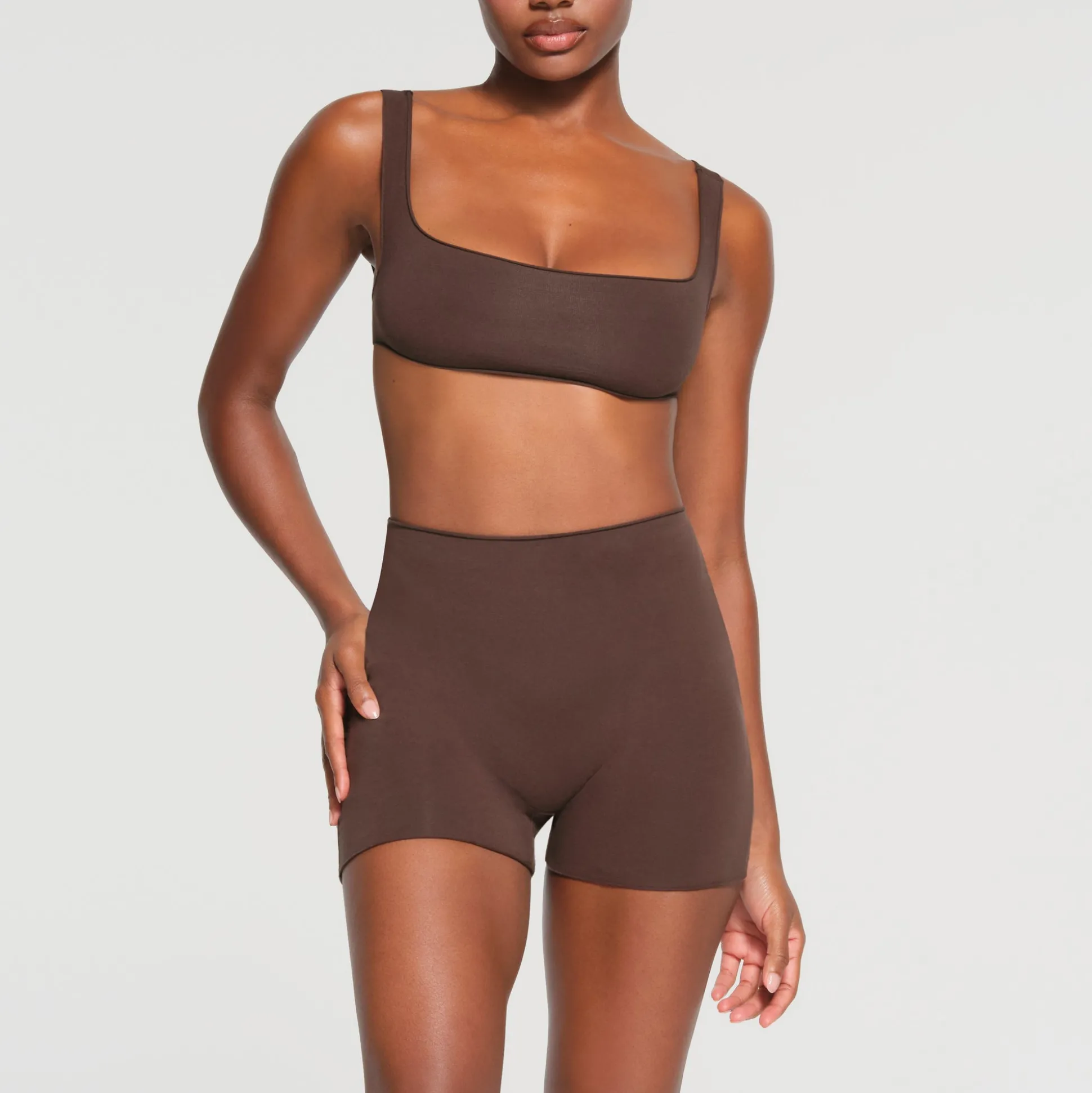 RAW EDGE MICRO SCOOP BRALETTE | ESPRESSO