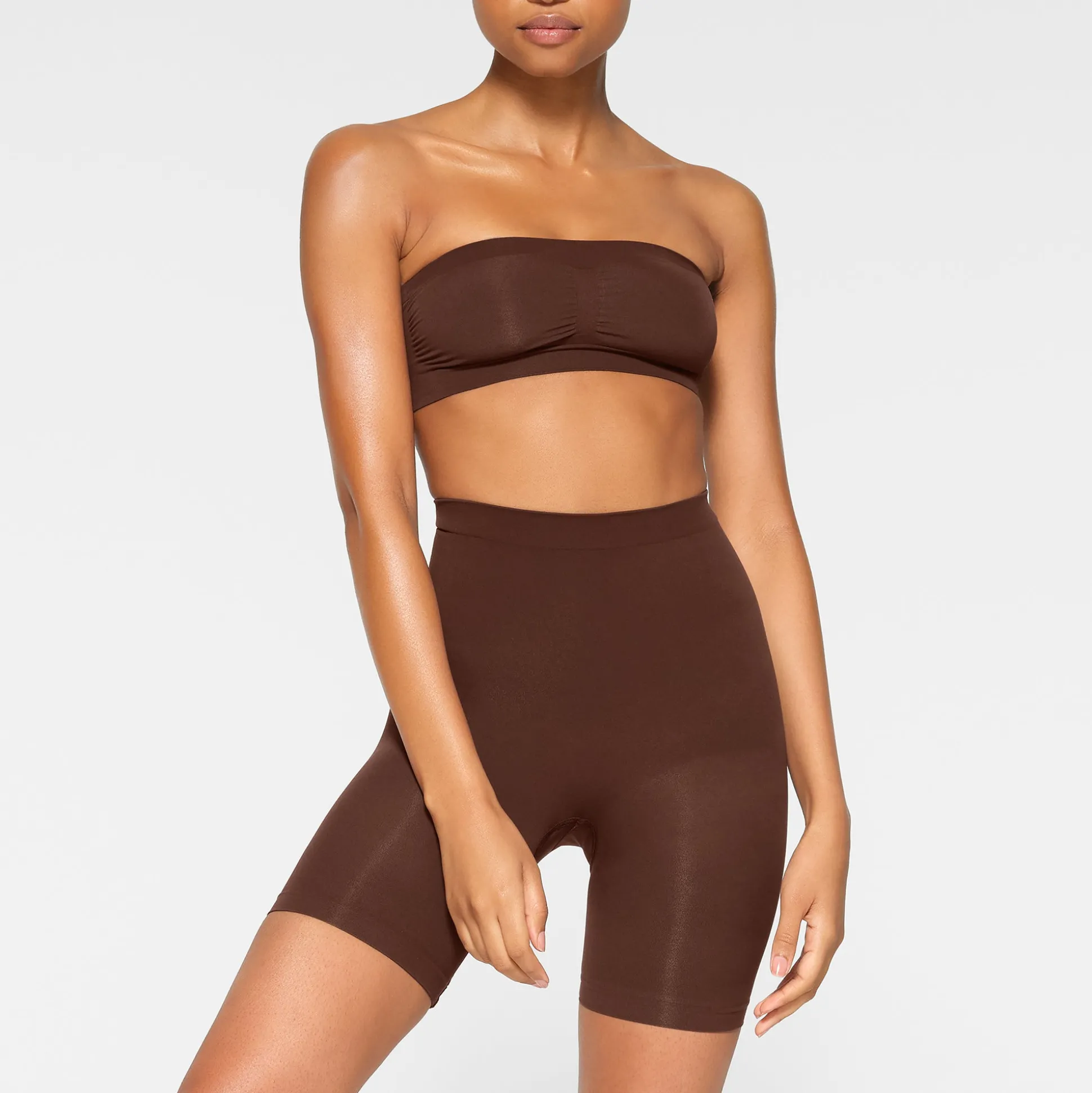 SEAMLESS SCULPT BANDEAU | COCOA