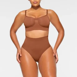 SEAMLESS SCULPT BRALETTE | BRONZE