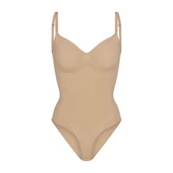 SEAMLESS SCULPT BRIEF BODYSUIT | CLAY