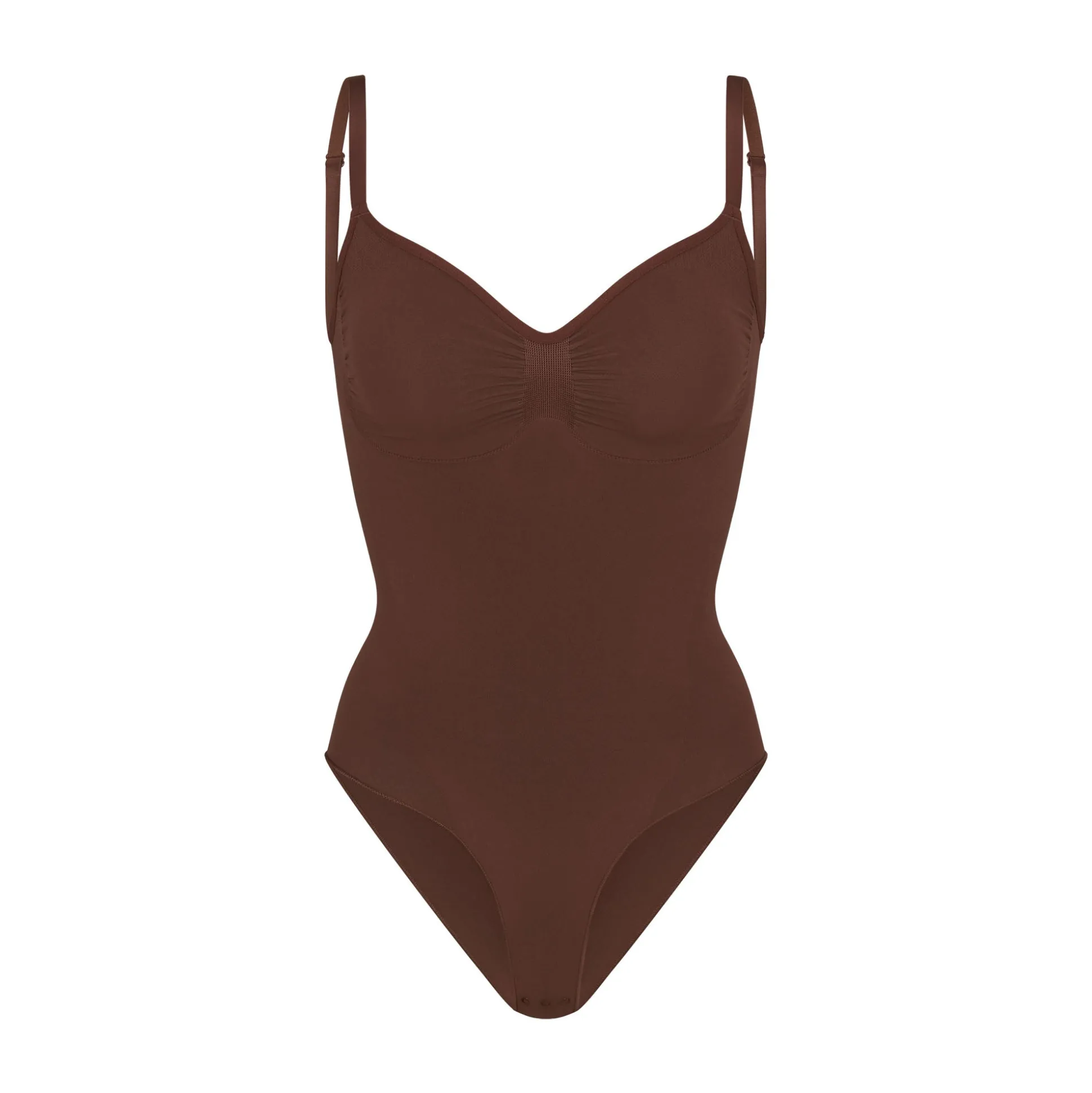 SEAMLESS SCULPT BRIEF BODYSUIT | COCOA
