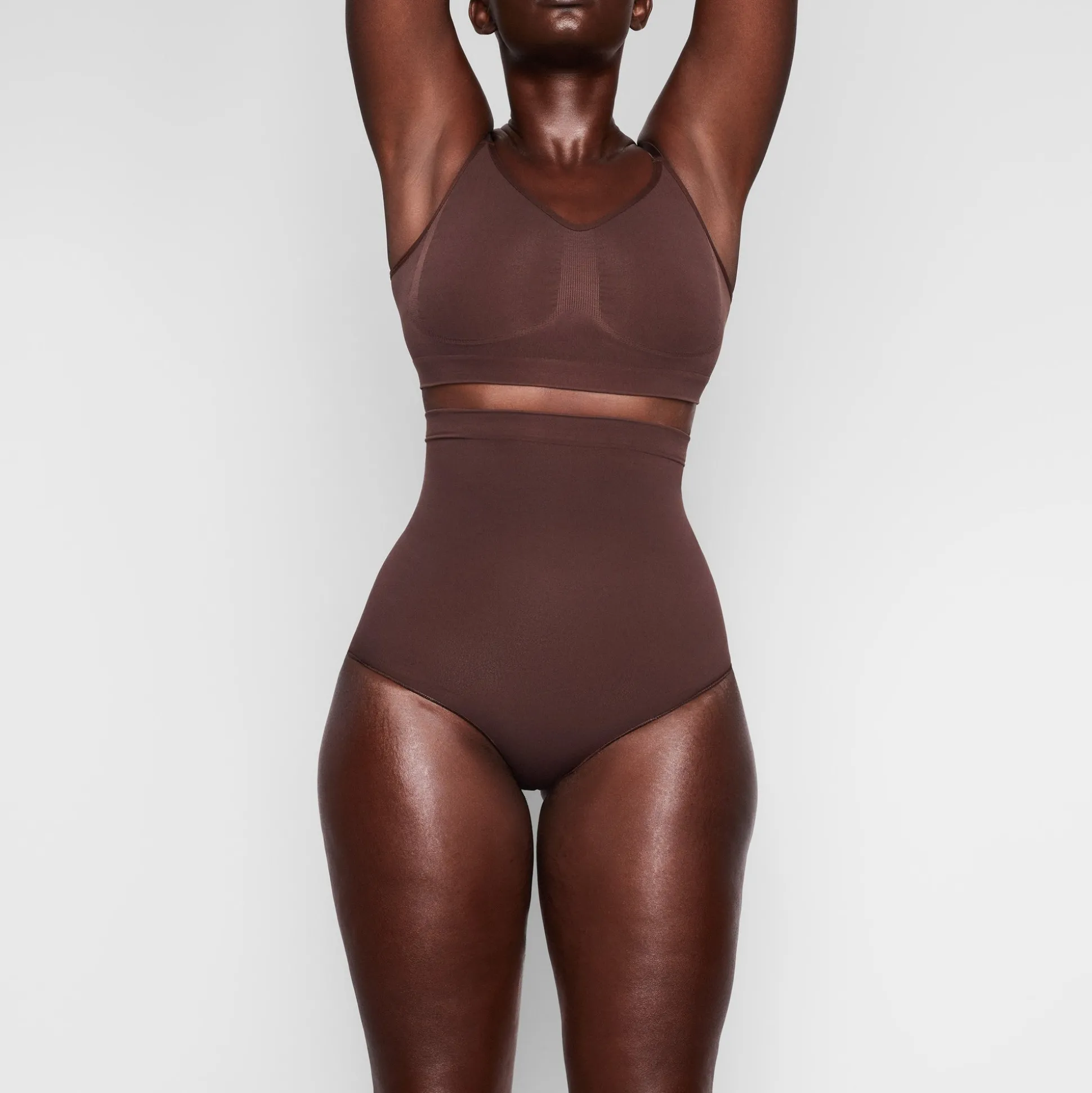 SEAMLESS SCULPT HIGH-WAISTED BRIEF | COCOA