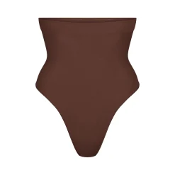 SEAMLESS SCULPT HIGH-WAISTED THONG | COCOA
