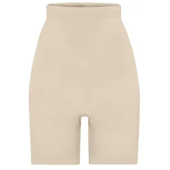 SEAMLESS SCULPT HIGH-WAISTED ABOVE THE KNEE SHORT | SAND