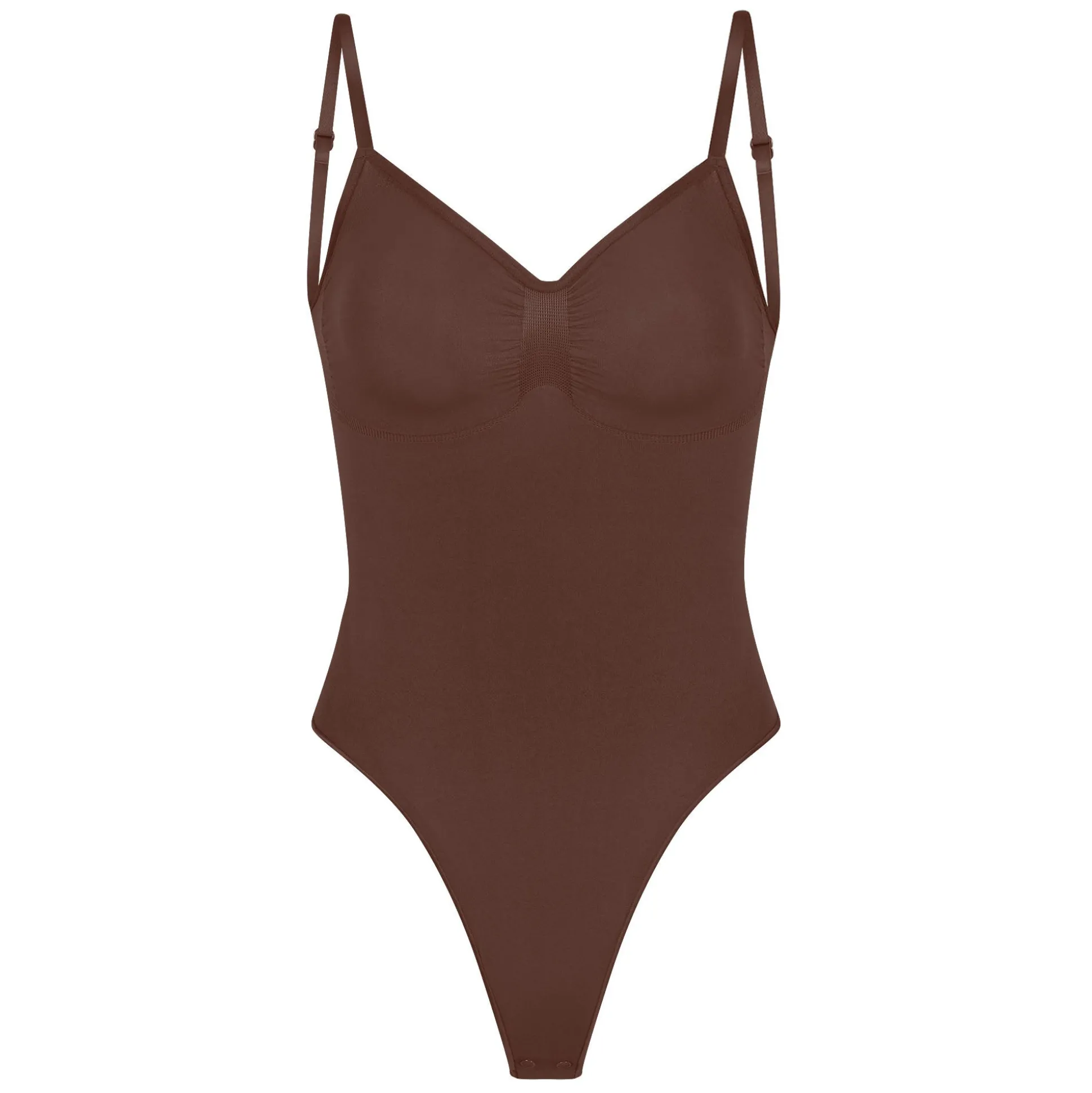 SEAMLESS SCULPT LOW BACK THONG BODYSUIT | COCOA