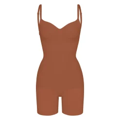 SEAMLESS SCULPT LOW BACK MID THIGH BODYSUIT | BRONZE