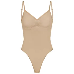 SEAMLESS SCULPT LOW BACK THONG BODYSUIT | CLAY