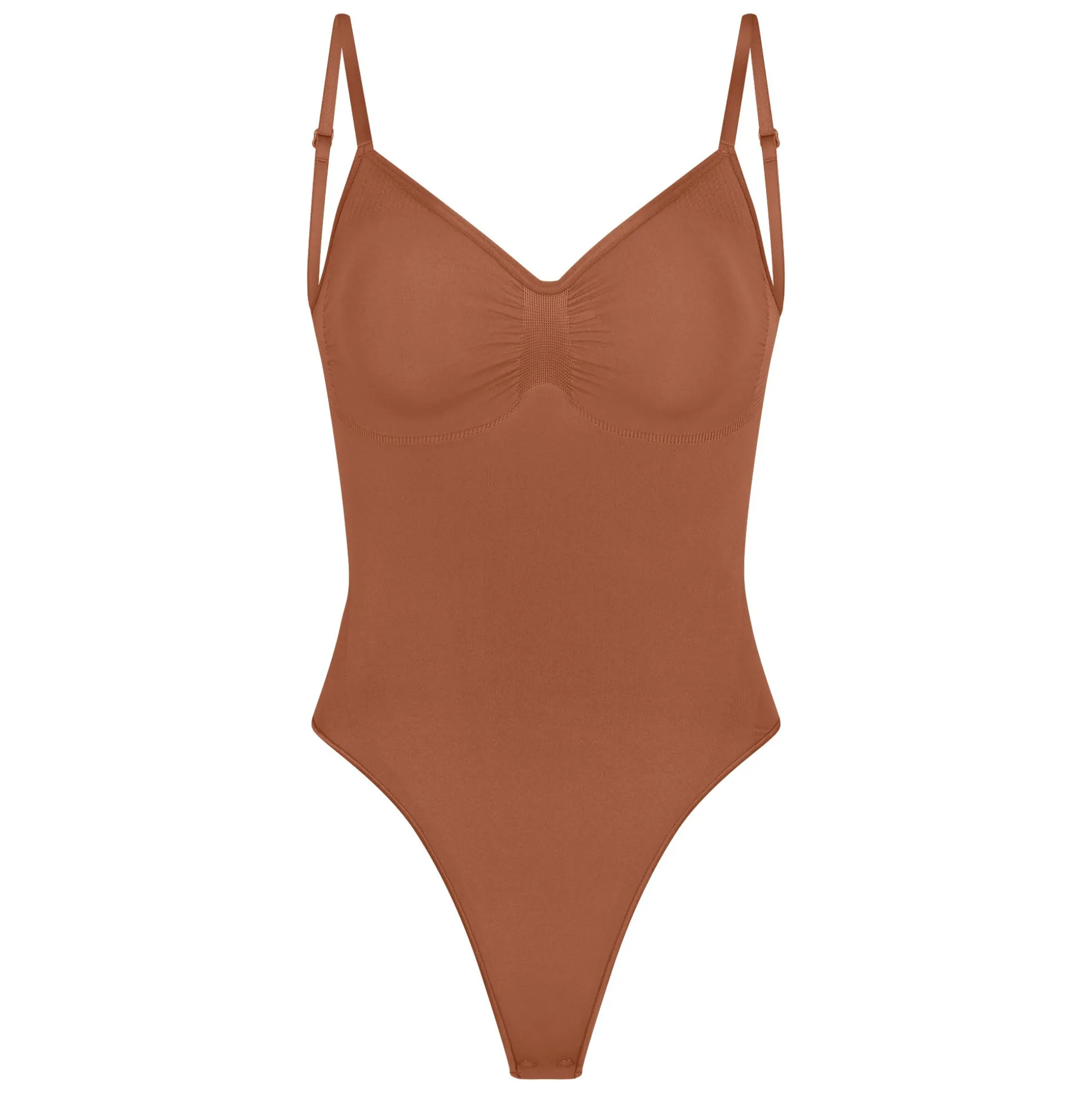 SEAMLESS SCULPT LOW BACK THONG BODYSUIT | BRONZE