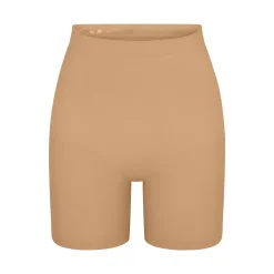 SEAMLESS SCULPT MID THIGH SHORT | OCHRE