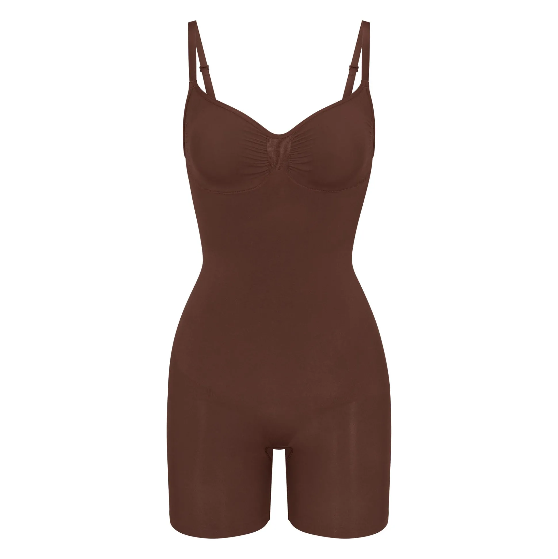 SEAMLESS SCULPT MID THIGH BODYSUIT | COCOA