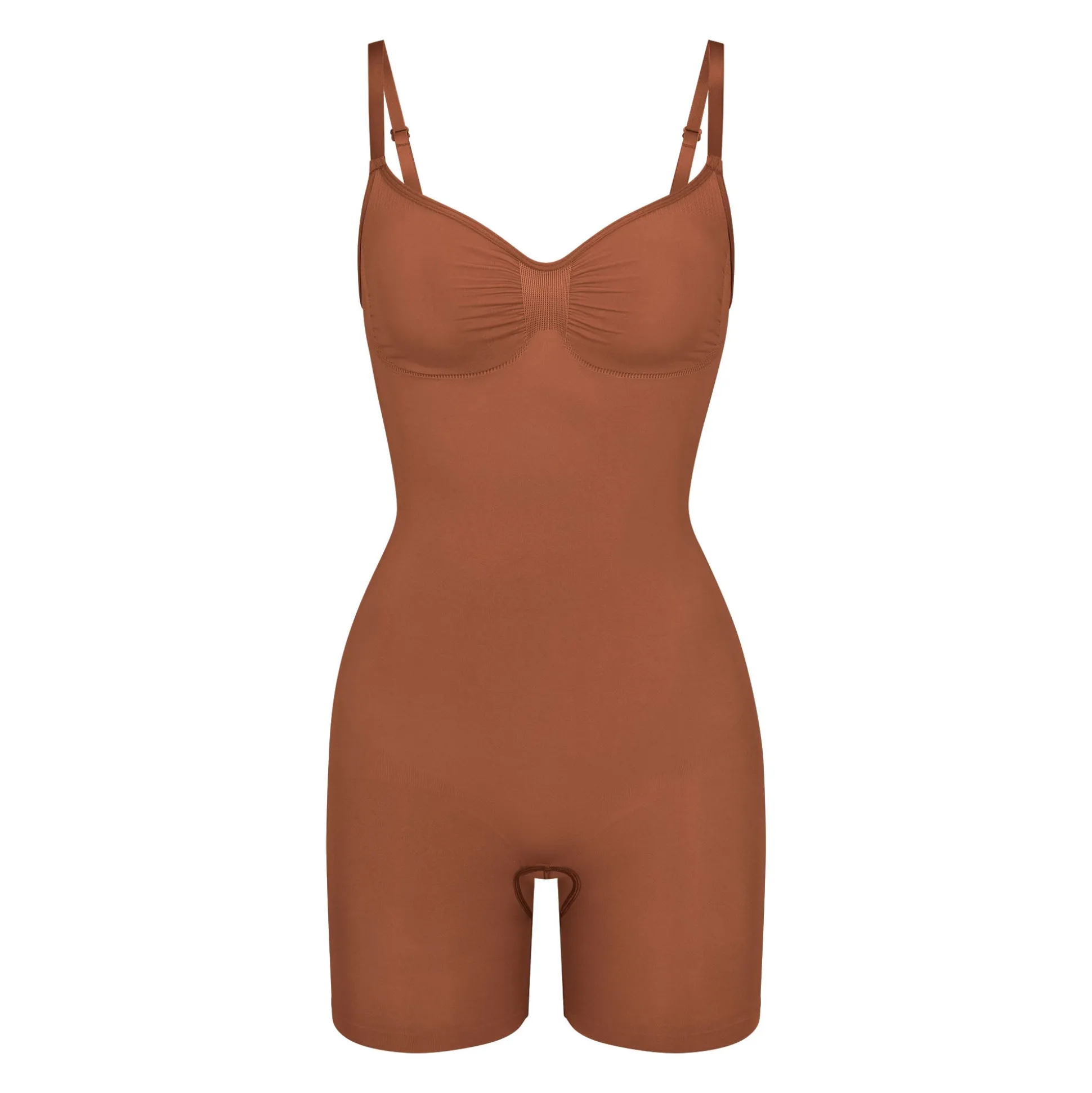 SEAMLESS SCULPT MID THIGH BODYSUIT | BRONZE
