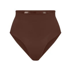 SEAMLESS SCULPT MID WAIST BRIEF | COCOA