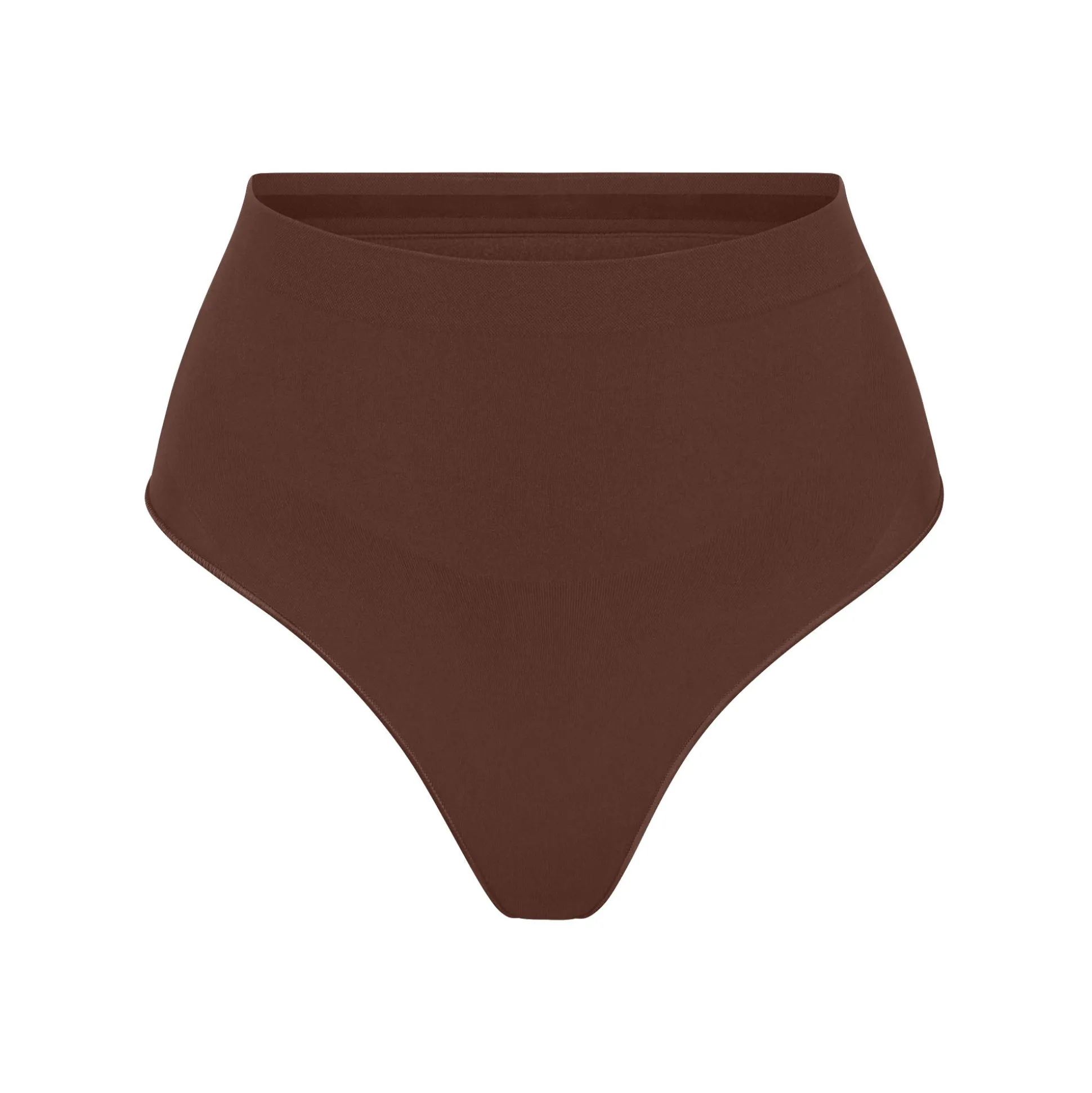 SEAMLESS SCULPT MID WAIST THONG | COCOA