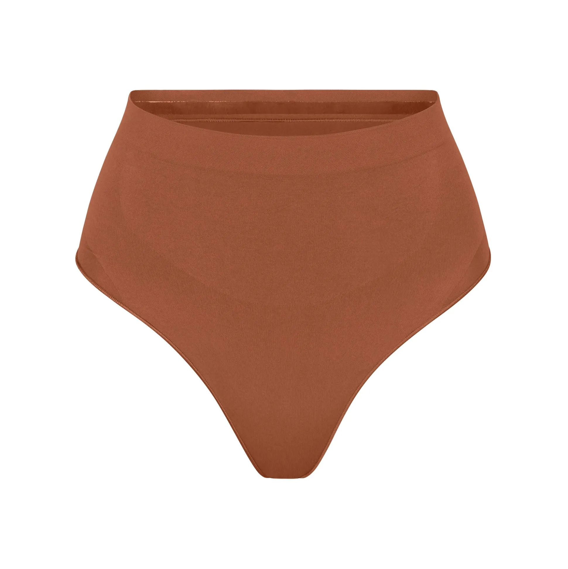 SEAMLESS SCULPT MID WAIST THONG | BRONZE